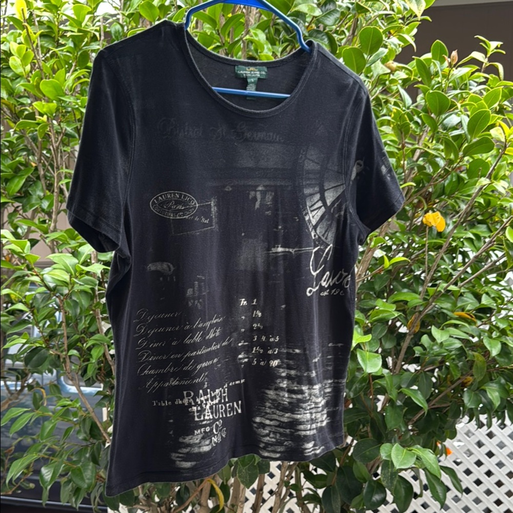 Ralph Lauren Black Graphic Tee
